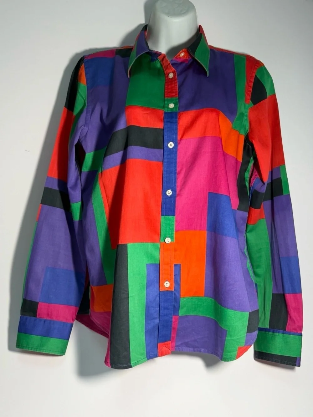 Ralph Lauren Multicolor Geometric Button-Down Shirt - Picture 9 of 9